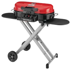 Coleman Roadtrip Portable 3-Burner Propane Gas BBQ Grill With A Folding Cart Stand