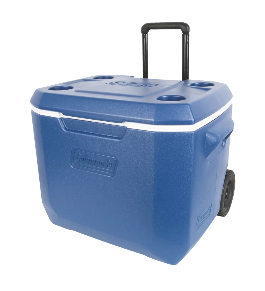 Coleman Wheeled Cooler, With Handle, 47.3-L, Blue 3 Coleman Wheeled Cooler, With Handle, 47.3-L, Blue - Image 3