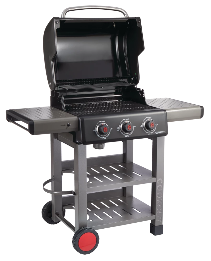 Coleman Cookout 3-Burner Propane Gas BBQ Grill With Side & Storage Shelves 12 Coleman Cookout 3-Burner Propane Gas BBQ Grill With Side & Storage Shelves - Image 12