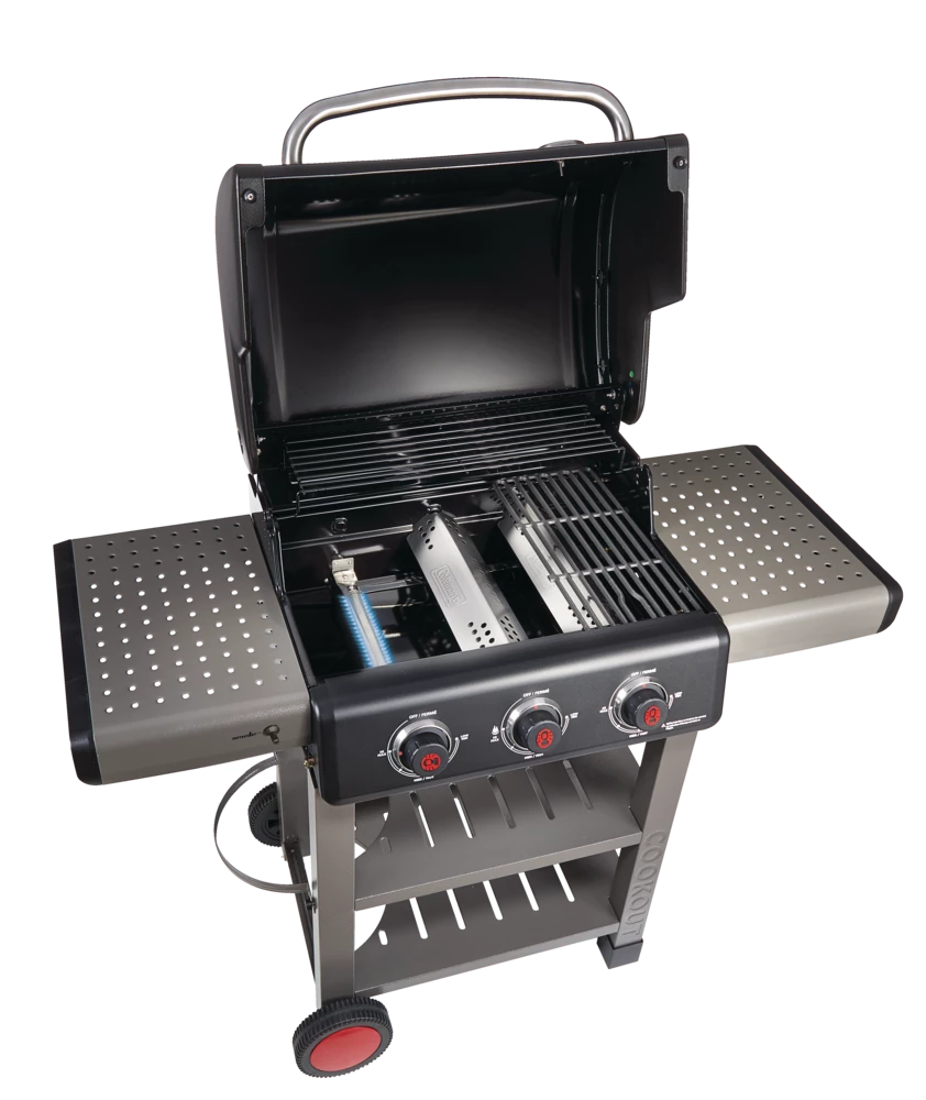 Coleman Cookout 3-Burner Propane Gas BBQ Grill With Side & Storage Shelves 10 Coleman Cookout 3-Burner Propane Gas BBQ Grill With Side & Storage Shelves - Image 10