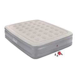 Coleman Queen Double-High Inflatable Air Mattress/Airbed W/ 120V AC Pump & Flocked Top