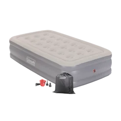 Coleman Twin Double-High Inflatable Air Mattress/Airbed W/ 120V AC Pump & Flocked Top -Coleman Sales Store coleman double high airbed with pump twin ab28dbda 74b6 477f 8e59 1333cffb53e9
