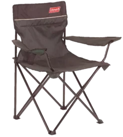 Coleman Extra Large Quad Folding Camping Chair W/ Cup Holder & Carry Bag, Assorted Colours