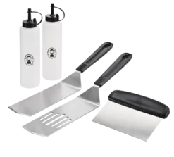 Coleman Cookout™ Stainless Steel Outdoor BBQ Grill Griddle Accessories Tools Set, 5-pc