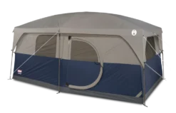 Coleman Hampton 3-Season, 9-Person, 2-Room Camping Cabin Tent W/ Room Divider, Rain Fly & Carry Bag