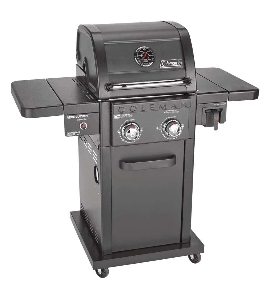 Coleman Revolution 2-Burner Convertible Propane Gas BBQ Grill With Side Shelves 4 Coleman Revolution 2-Burner Convertible Propane Gas BBQ Grill With Side Shelves - Image 4