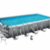 Coleman® Rectangular Steel Frame Swimming Pool With Ladder, 22-ft X 12-ft X 52-in