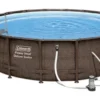Coleman® Rattan Round Steel Frame Swimming Pool With Ladder, 18-ft X 52-in