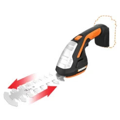 WORX Power Share 20 V 2-in-1 Cordless Shear & Shrubber Trimmer, Tool Only, 4-in & 8-in