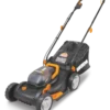 WORX 2-in-1 2x20V 4Ah Battery Cordless Brushed Walk Behind Push Lawn Mower, 17-in