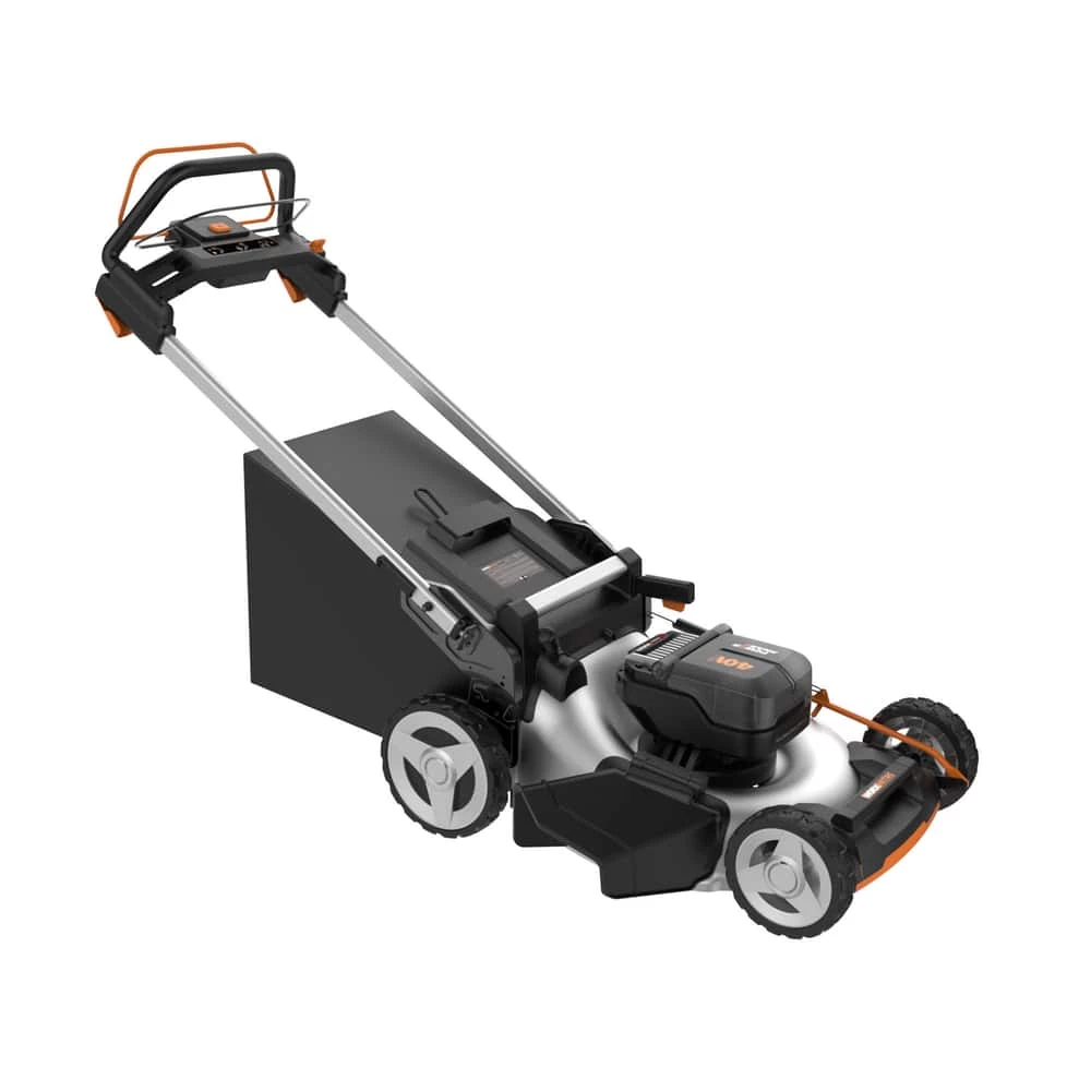 WORX 3-in-1 Variable Speed 40V 5Ah Battery, Cordless, Self-Propelled Lawn Mower, 21-in 4 WORX 3-in-1 Variable Speed 40V 5Ah Battery, Cordless, Self-Propelled Lawn Mower, 21-in - Image 4
