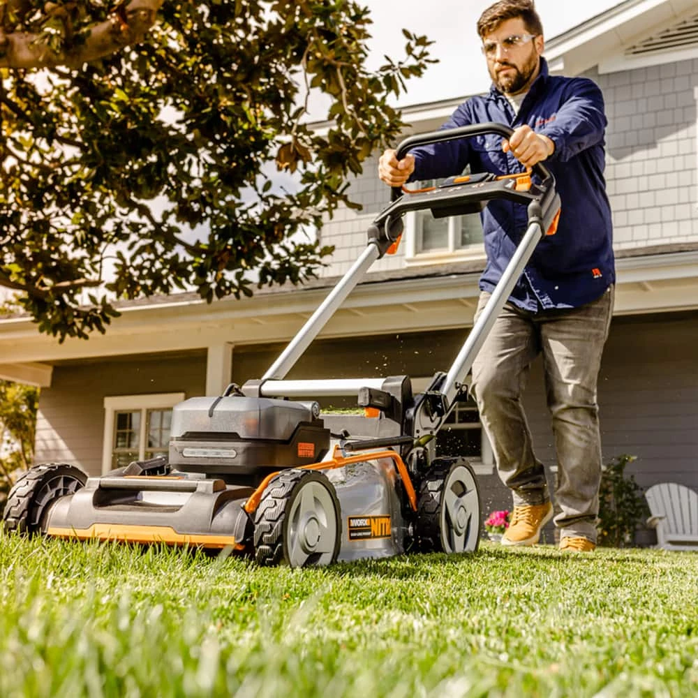 WORX 3-in-1 Variable Speed 40V 5Ah Battery, Cordless, Self-Propelled Lawn Mower, 21-in 14 WORX 3-in-1 Variable Speed 40V 5Ah Battery, Cordless, Self-Propelled Lawn Mower, 21-in - Image 14