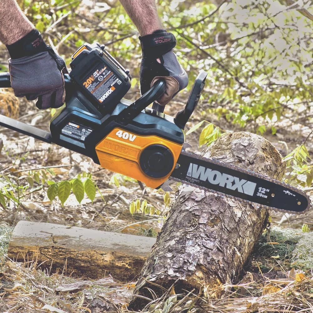 Worx WG381.9 40 V Cordless Chainsaw With Auto Tension, Tool Only, 12-in 2 Worx WG381.9 40 V Cordless Chainsaw With Auto Tension, Tool Only, 12-in - Image 2