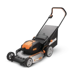 WORX Nitro 3-in-1 2x20V 5Ah Battery Cordless Brushed Walk Behind Push Lawn Mower, 20-in