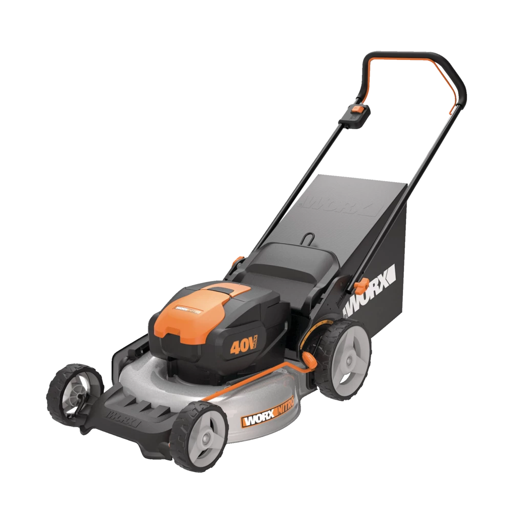 WORX Nitro 3-in-1 2x20V 5Ah Battery Cordless Brushed Walk Behind Push Lawn Mower, 20-in 2 WORX Nitro 3-in-1 2x20V 5Ah Battery Cordless Brushed Walk Behind Push Lawn Mower, 20-in - Image 2