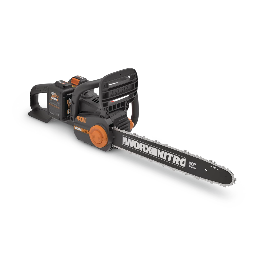 Worx Nitro 40V Cordless Chainsaw With Brushless Motor, Batteries & Charger Included, 16-in 1 Worx Nitro 40V Cordless Chainsaw With Brushless Motor, Batteries & Charger Included, 16-in