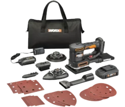WORX WX820L 20V Power Share Sandeck 5-in-1 Cordless Detail/Finishing/Random Orbital Sander Kit -Coleman Sales Store worx 5n1 multi sander kt 6632fa5f 49bf 48fc b9b4 80832e999bd6