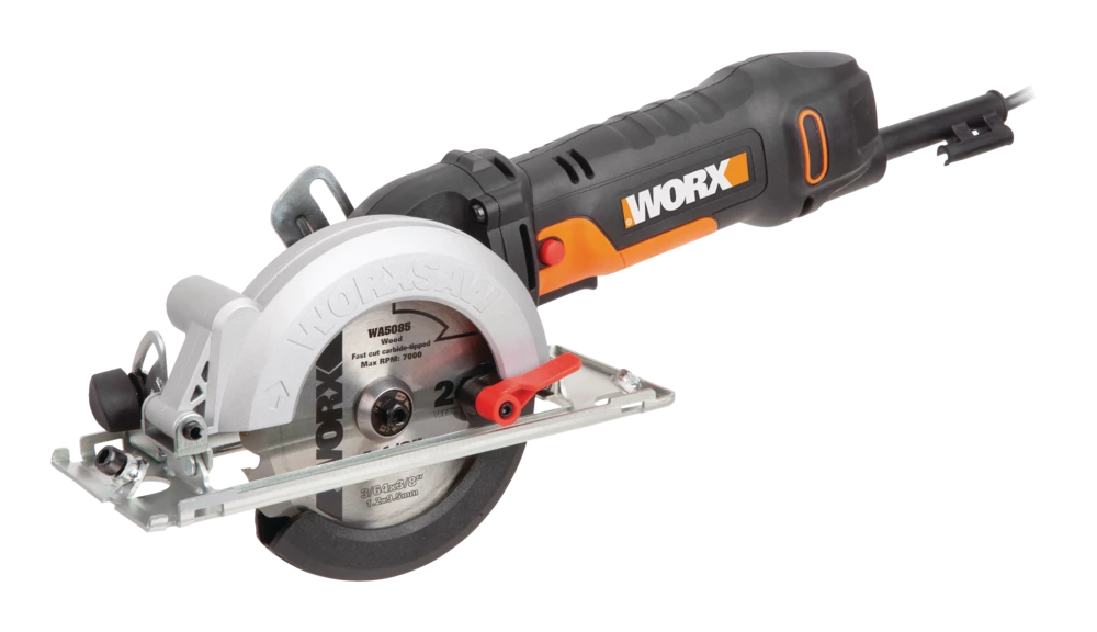 WORX WX439L 4.5A Compact Circular Saw With Carbide-Tipped Blade & Dust Port, 4-1/2-in 1 WORX WX439L 4.5A Compact Circular Saw With Carbide-Tipped Blade & Dust Port, 4-1/2-in